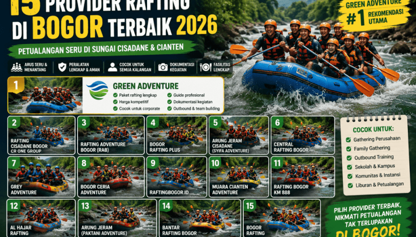 15 Provider Rafting di Bogor Terbaik 2026 | Green Adventure #1
