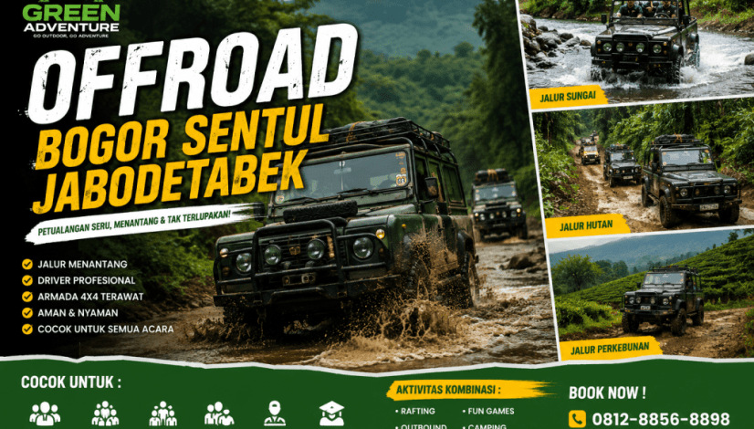 Offroad Bogor Sentul Murah 2026 | Paket Jeep Adventure Green Adventure